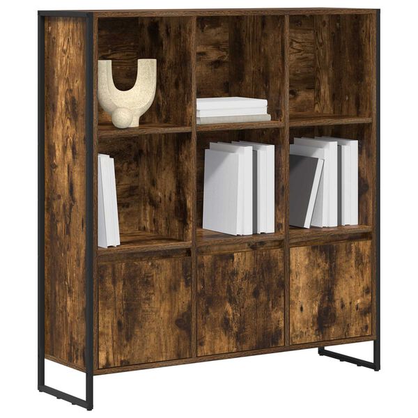 vidaXL Estanter&iacute;a para libros 2 pcs Roble Humo 99,5 x 30 x 108 cm