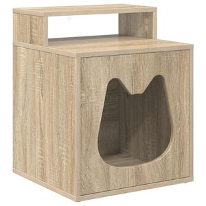 vidaXL Casa para Gatos Sonoma 42,5 x 40 x 53,5 cm Madera de ingenier&iacute;a