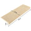 vidaXL Alfombrillas para escaleras 15 unidades 65x21x4 cm Beige claro Borde rectangular
