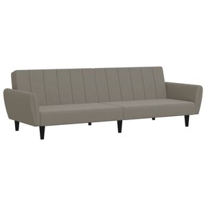 vidaXL Sof&aacute; cama de 2 plazas terciopelo gris claro