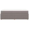 vidaXL Cama box spring con colch&oacute;n tela gris taupe 100x200 cm
