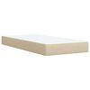 vidaXL Cama box spring con colch&oacute;n tela color crema 80x200 cm