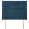 vidaXL Cabecero con orejas de terciopelo azul oscuro 83x23x118/128 cm