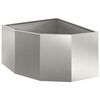 vidaXL Macetero de Esquina Plateado 60 x 60 x 35 cm Acero inoxidable