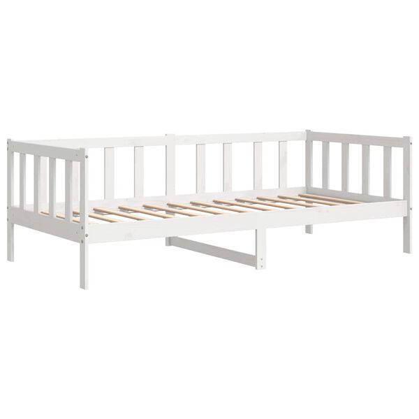 vidaXL Sofá cama sin colchón madera maciza de pino blanco 90x200 cm