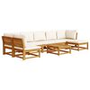 vidaXL Juego de muebles jard&iacute;n 8 pzas con cojines madera maciza acacia