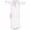vidaXL Puerta corredera con herrajes madera maciza de pino 85x210 cm