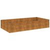 vidaXL Jardinera acero corten 195x100x36 cm