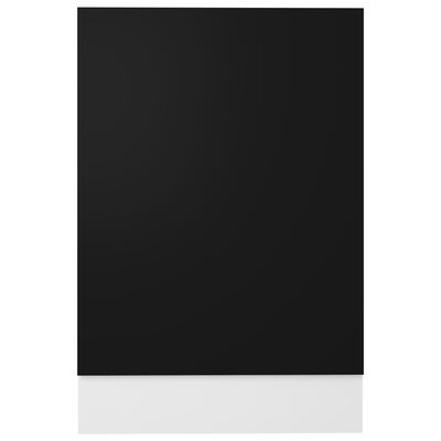 vidaXL Panel para lavavajillas madera contrachapada negro 45x3x67 cm