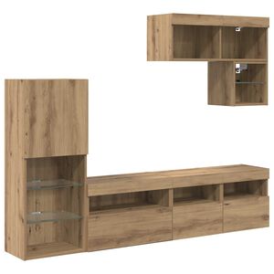 vidaXL Unidades de pared para TV 6 uds. Roble artisan