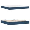 vidaXL Estructura de cama con colch&oacute;n con colch&oacute;n 2 pcs Azul tela