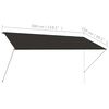 vidaXL Toldo retr&aacute;ctil 300x150 cm gris antracita