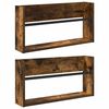 vidaXL Estante de revistas 2 uds. Roble ahumado 60 x 12 x 30 cm