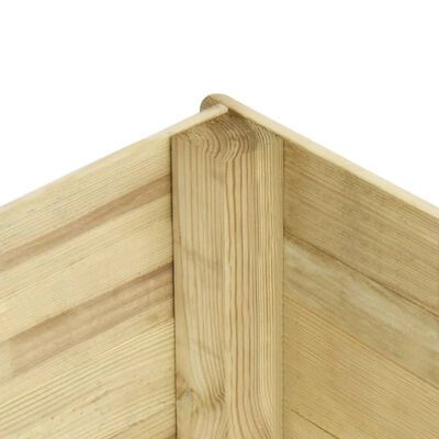 vidaXL Arriate de madera de pino impregnada 19 mm 450x100x96 cm