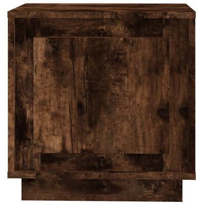 vidaXL Mesita de noche madera contrachapada roble ahumado 44x35x45 cm