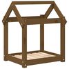 vidaXL Cama para perros madera maciza pino marr&oacute;n miel 61x50x70 cm