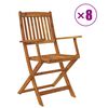 vidaXL Set comedor de jard&iacute;n plegable 9 piezas madera maciza de acacia