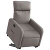 vidaXL Sillón reclinable elevable tela gris taupe