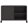 vidaXL Mueble de TV acero negro 68x39x43,5 cm
