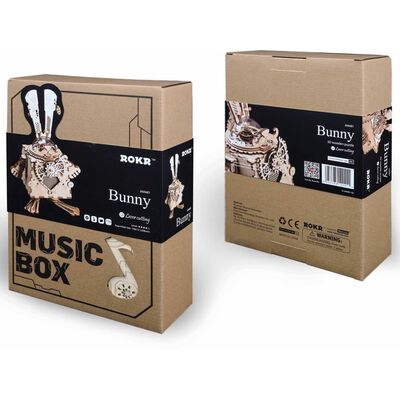 Robotime Kit maqueta DIY de caja de música Steampunk Bunny