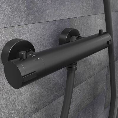 SCHÜTTE Grifo mezclador termostático de ducha LONDON negro