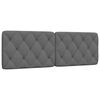 vidaXL Cabecero de cama acolchado tela gris oscuro 160 cm