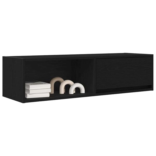 vidaXL Muebles de TV 2 uds Roble Negro 100x31x25,5cm Madera ingenier&iacute;a