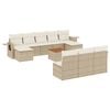 vidaXL Set de sof&aacute;s de jard&iacute;n 11pzas con cojines rat&aacute;n sint&eacute;tico beige