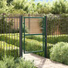 vidaXL Puerta de valla de acero 100 x 125 cm verde