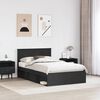 vidaXL Estructura de cama Negro 120 x 190 cm Madera de pino macizo