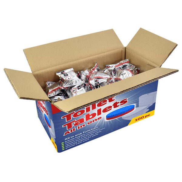 vidaXL Pastillas limpieza inodoro 100 uds limpiadores urinario