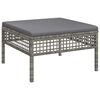 vidaXL Set de muebles de jardín 3 pzas y cojines ratán sintético gris