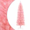 vidaXL &Aacute;rbol Navide&ntilde;o Artificial Delgado 180 cm PVC y Acero Rosa