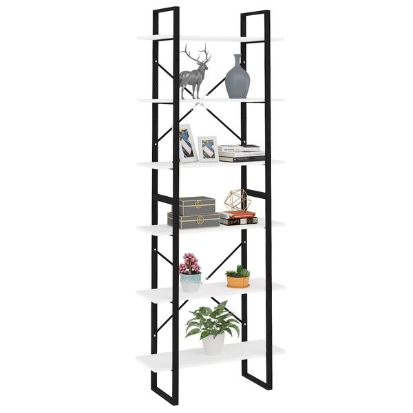 vidaXL Armario alto madera contrachapada blanco 80x30x210 cm