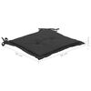 vidaXL Sillas de jard&iacute;n 6 uds madera maciza de teca cojines negro