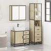 vidaXL Set de muebles de ba&ntilde;o 3 pzas madera contrachapada roble Sonoma