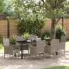 vidaXL Conjunto de Comedor de Jard&iacute;n 7 pcs Gris rat&aacute;n sint&eacute;tico