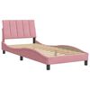 vidaXL Estructura de cama sin colch&oacute;n Hanko terciopelo rosa 90x200 cm