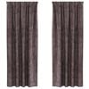 vidaXL Cortinas de Terciopelo 2 uds. Marr&oacute;n 245 x 140 cm Terciopelo