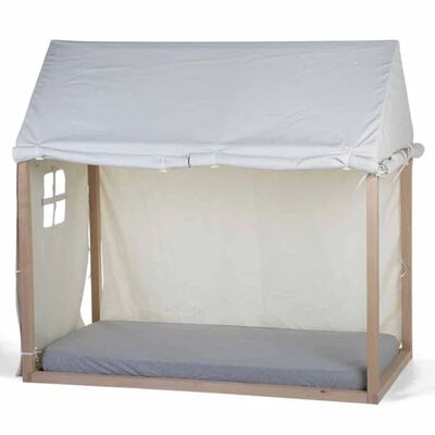 CHILDHOME Cubierta para cama en forma de casa blanco 150x80x140 cm