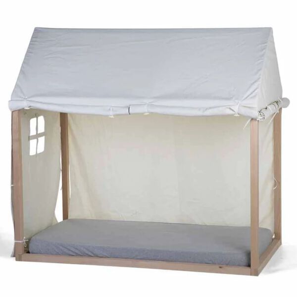 CHILDHOME Cubierta para cama en forma de casa blanco 150x80x140 cm