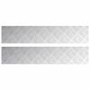 vidaXL Pelda&ntilde;o 2 uds. 100 x 20 cm Plateado Aluminio Rectangular