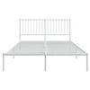 vidaXL Estructura cama sin colchón con cabecero metal blanco 140x200cm