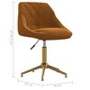 vidaXL Silla de comedor giratoria de terciopelo marr&oacute;n