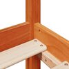 vidaXL Cama sin colch&oacute;n madera maciza de pino marr&oacute;n cera 140x190 cm
