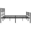 vidaXL Estructura cama sin colch&oacute;n con estribo metal negro 180x200 cm