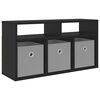 vidaXL Mueble bajo con caj&oacute;n Roble Negro 72 x 22,5 x 38 cm