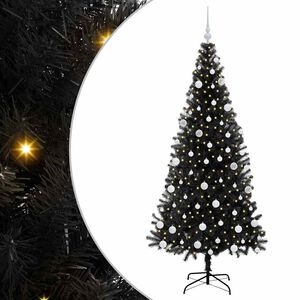 vidaXL &Aacute;rbol de Navidad Negro 180 cm PVC