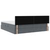 vidaXL Cama con almacenamiento Gris oscuro 200 x 200 cm Terciopelo