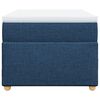 vidaXL Cama box spring con colch&oacute;n tela azul 80x200 cm